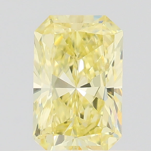 0.54 carat fancy yellow radiant lab grown diamond VS1 clarity