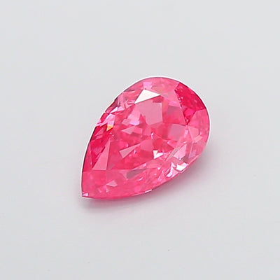1.24 carat fancy vivid pink pear lab grown diamond VVS2 clarity