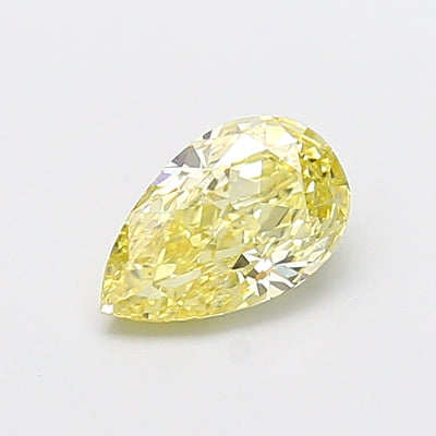 1.12 carat fancy yellow pear lab grown diamond VVS2 clarity