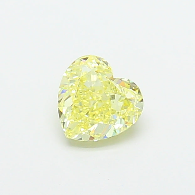 1.03 carat fancy yellow heart lab grown diamond VS1 clarity