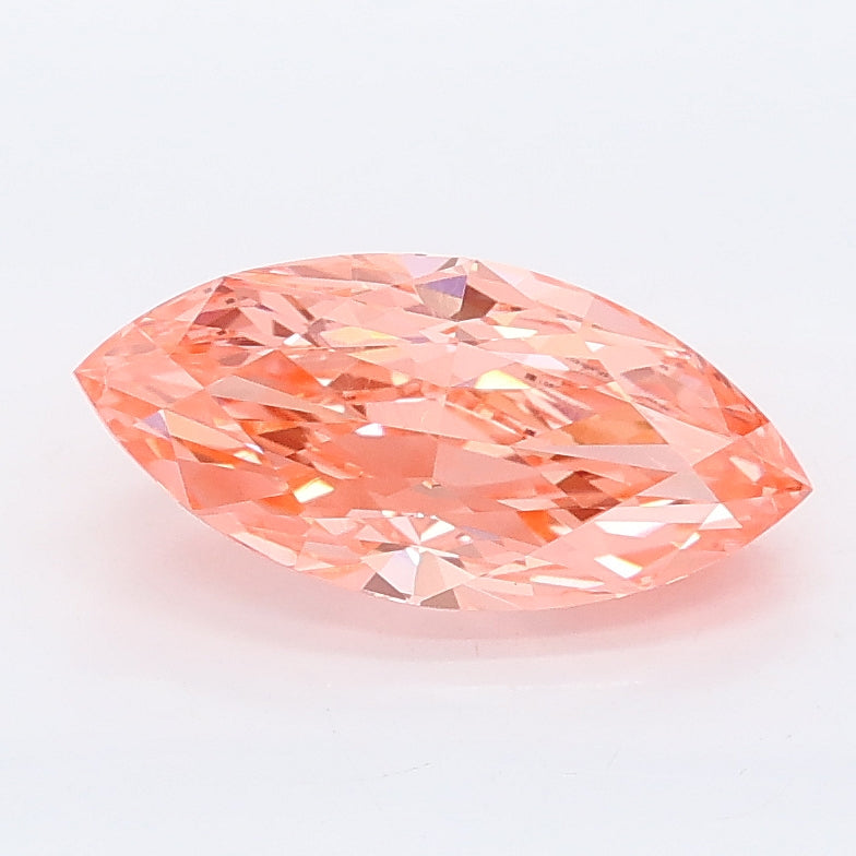 1.52 carat fancy vivid pink marquise lab grown diamond VS1 clarity