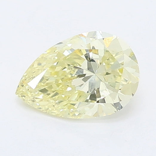 0.47 carat fancy yellow pear lab grown diamond VVS2 clarity