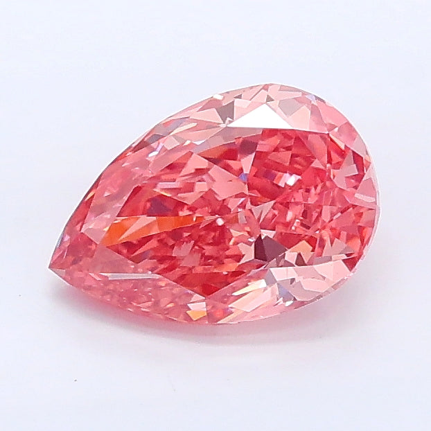 1.04 carat fancy vivid pink pear lab grown diamond VS1 clarity