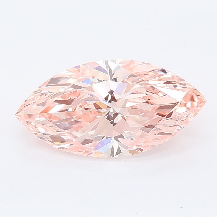 1.23 carat fancy vivid pink marquise lab grown diamond VVS2 clarity