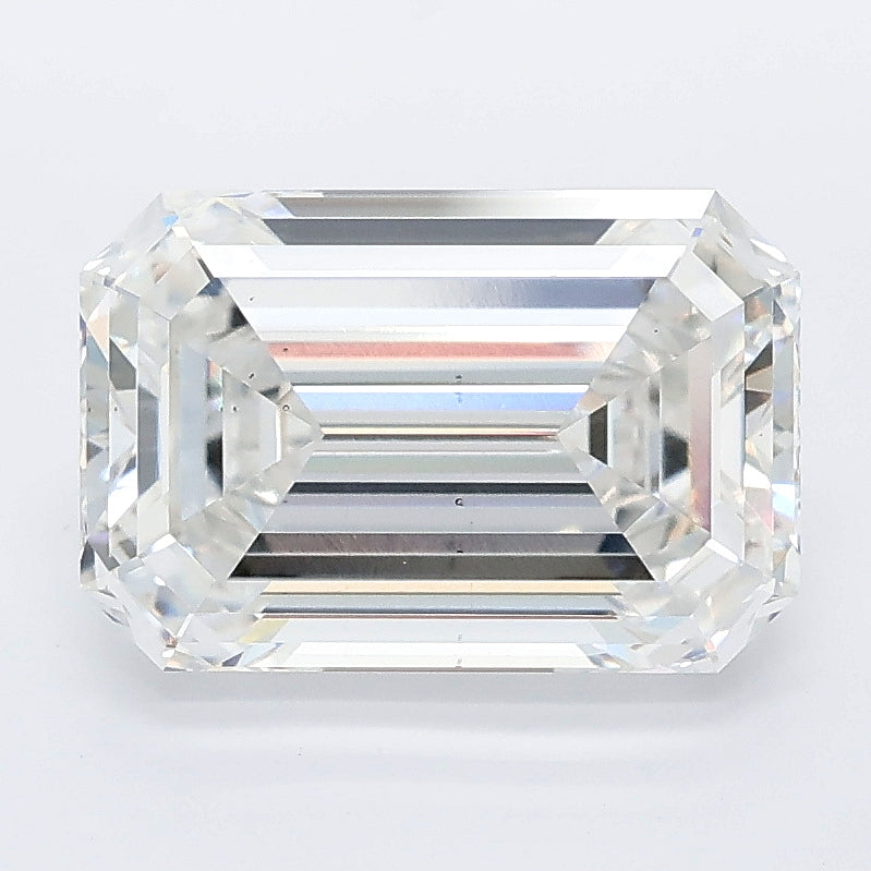 3.53 carat emerald lab grown diamond F color VS2 clarity