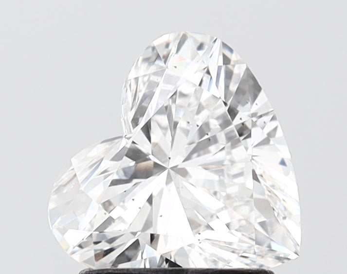 1.50 carat heart lab grown diamond E color SI1 clarity