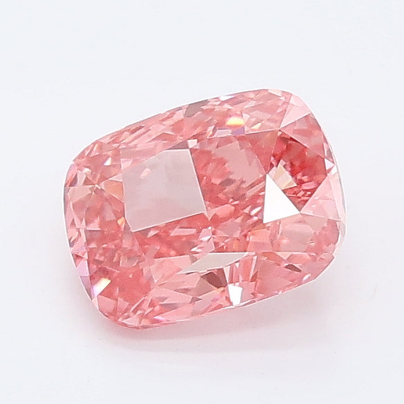 1.00 carat fancy vivid pink cushion lab grown diamond VS1 clarity