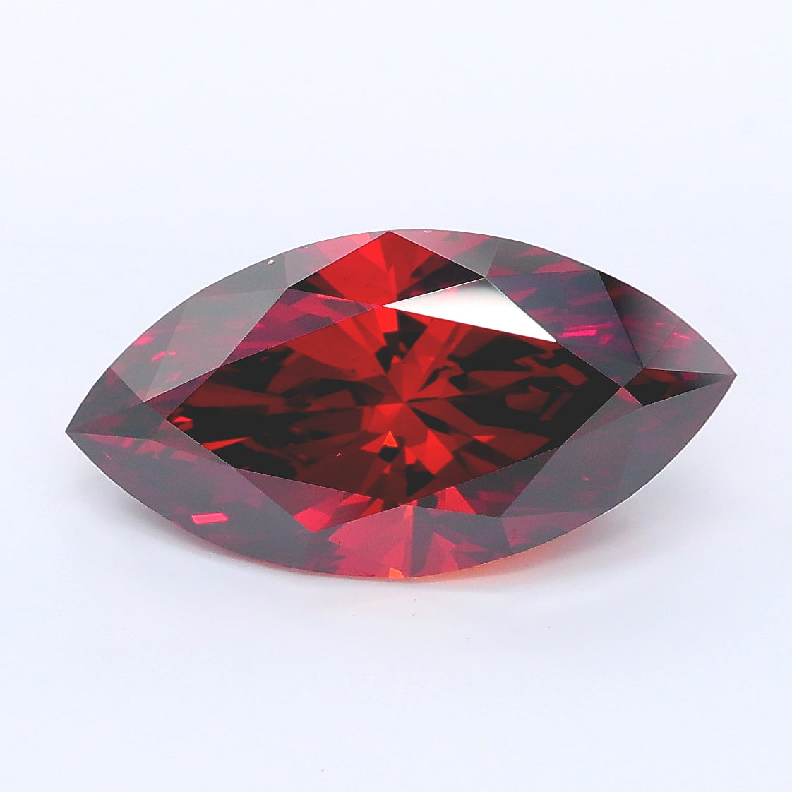 3.48 carat fancy deep orange marquise lab grown diamond VS1 clarity