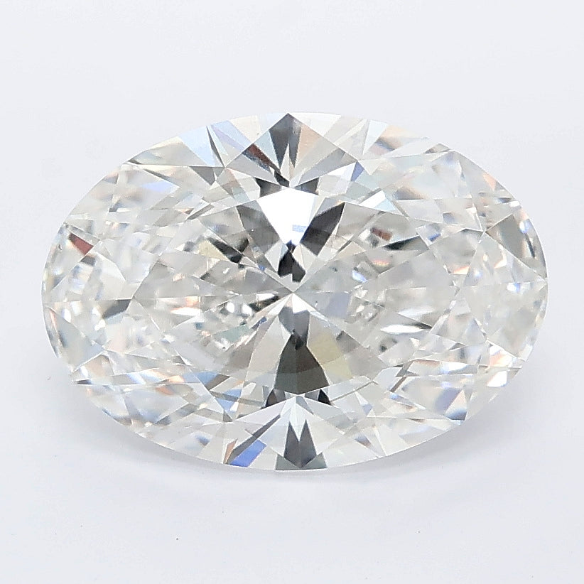 3.08 carat oval lab grown diamond F color SI1 clarity