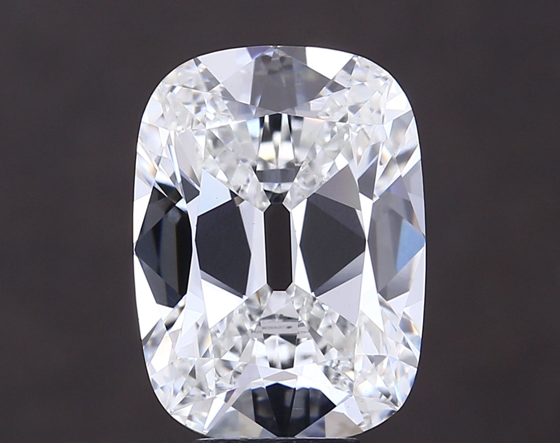 7.05 carat old mine cushion lab grown diamond F color VS1 clarity