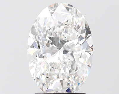 2.51 carat oval lab grown diamond F color VS2 clarity