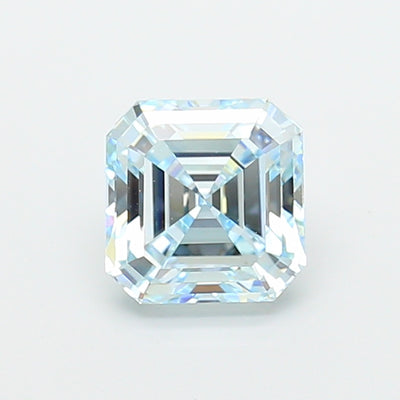3.07 carat fancy intense blue asscher lab grown diamond VS1 clarity