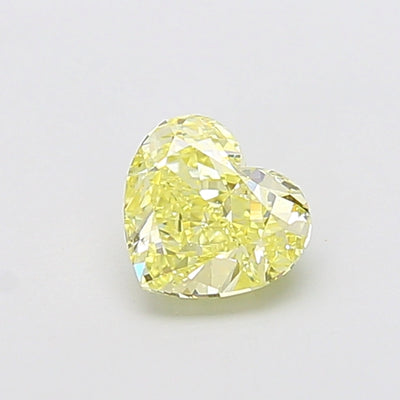 1.01 carat fancy intense yellow heart lab grown diamond VVS2 clarity
