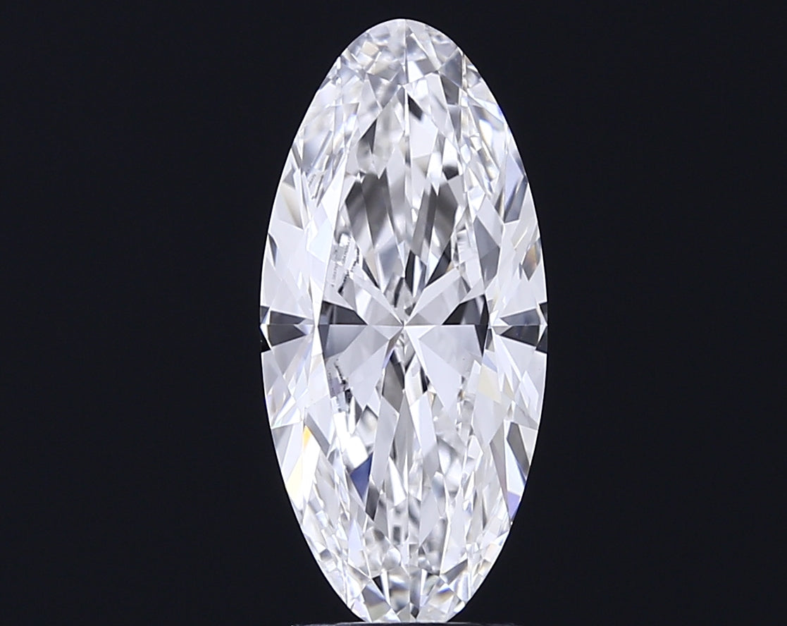 3.07 carat moval lab grown diamond G color VVS2 clarity