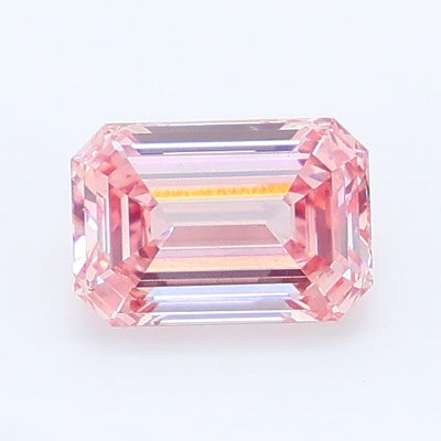 1.00 carat fancy vivid pink emerald lab grown diamond VS2 clarity