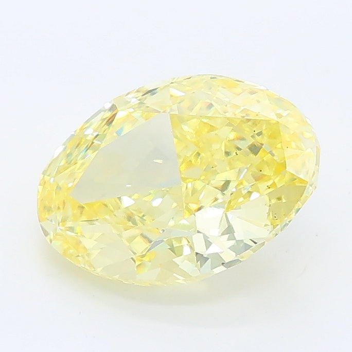 2.15 carat fancy yellow oval lab grown diamond VS2 clarity