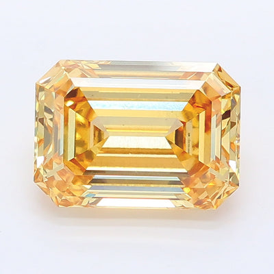 2.40 carat fancy yellow emerald lab grown diamond VS2 clarity