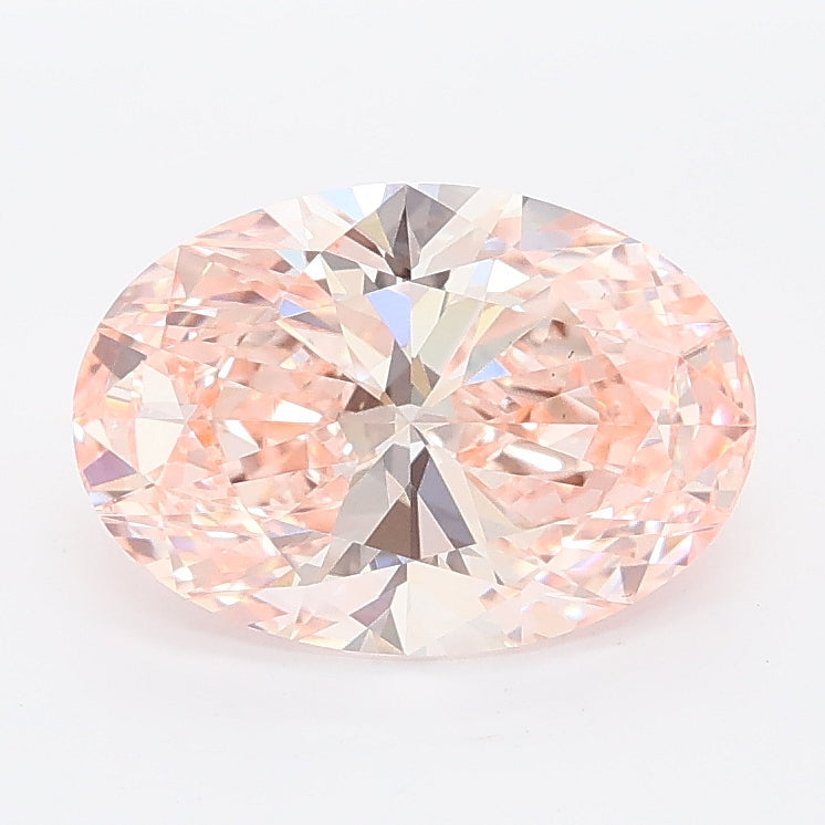 1.95 carat fancy pink oval lab grown diamond VS1 clarity