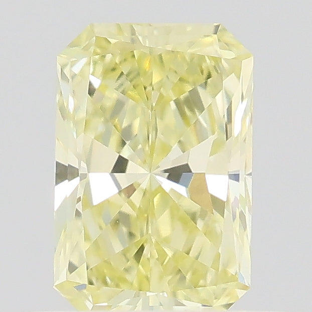 0.59 carat fancy light yellow radiant lab grown diamond VVS2 clarity