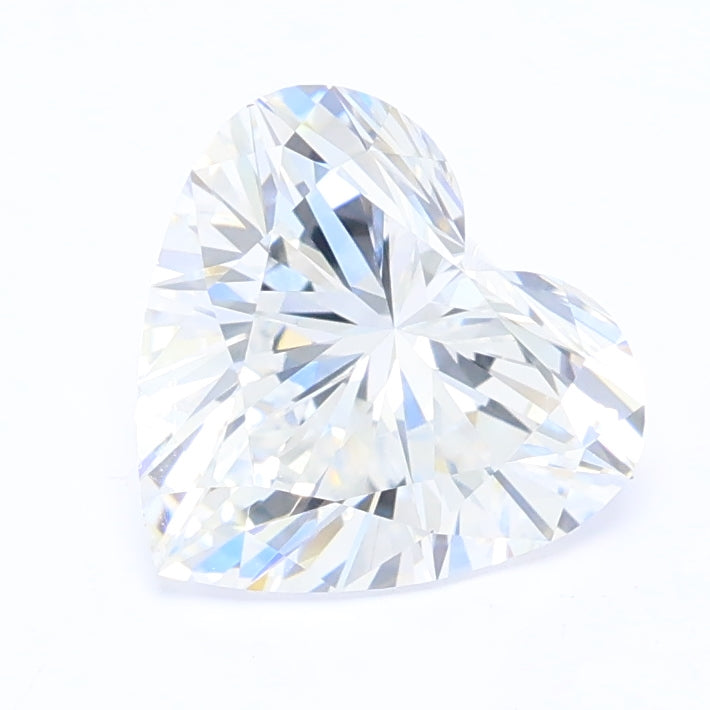 1.59 carat heart lab grown diamond E color VVS2 clarity