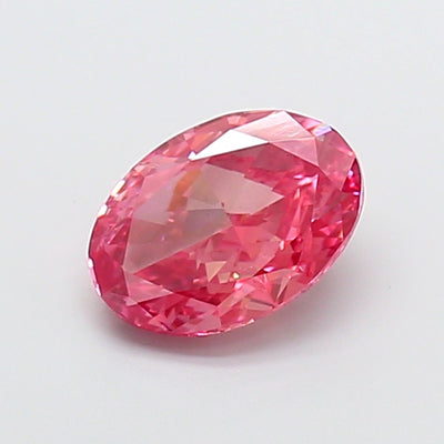 1.73 carat fancy vivid pink oval lab grown diamond VS2 clarity