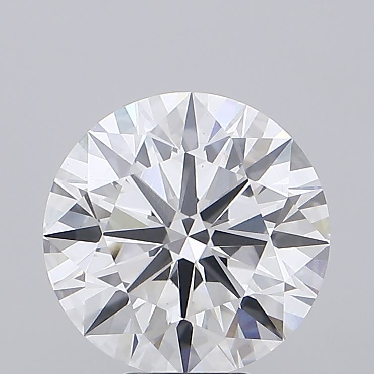 7.68 carat round lab grown diamond E color VS1 clarity