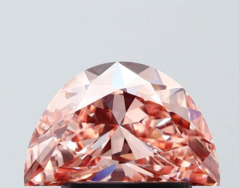 1.71 carat fancy brown pink half moon lab grown diamond VS1 clarity
