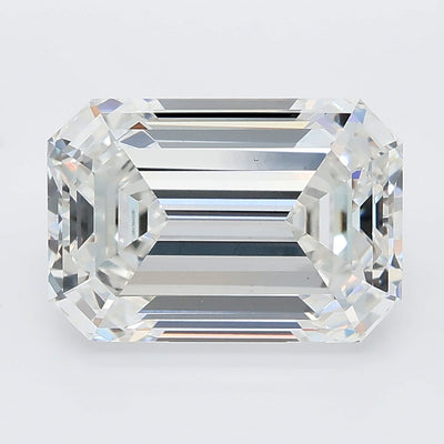 4.52 carat emerald lab grown diamond E color VS1 clarity