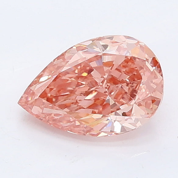 1.05 carat fancy vivid pink pear lab grown diamond VS1 clarity