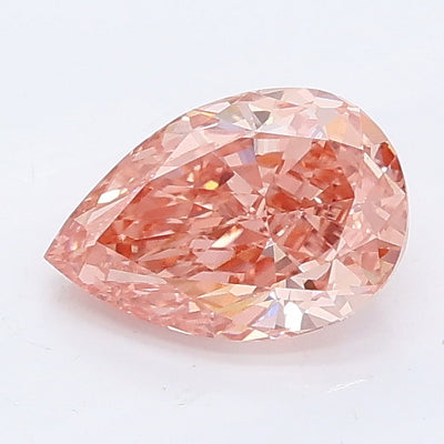 1.05 carat fancy vivid pink pear lab grown diamond VS1 clarity