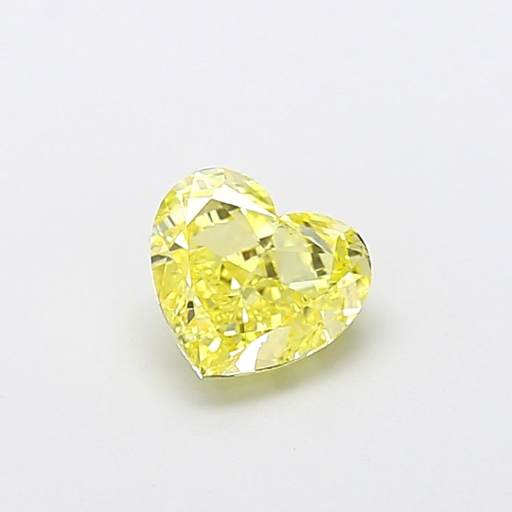 1.15 carat fancy intense yellow heart lab grown diamond VS1 clarity