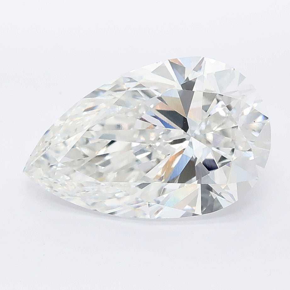 3.21 carat pear lab grown diamond F color VS1 clarity