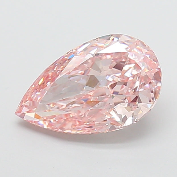 3.01 carat fancy intense pink pear lab grown diamond VS2 clarity