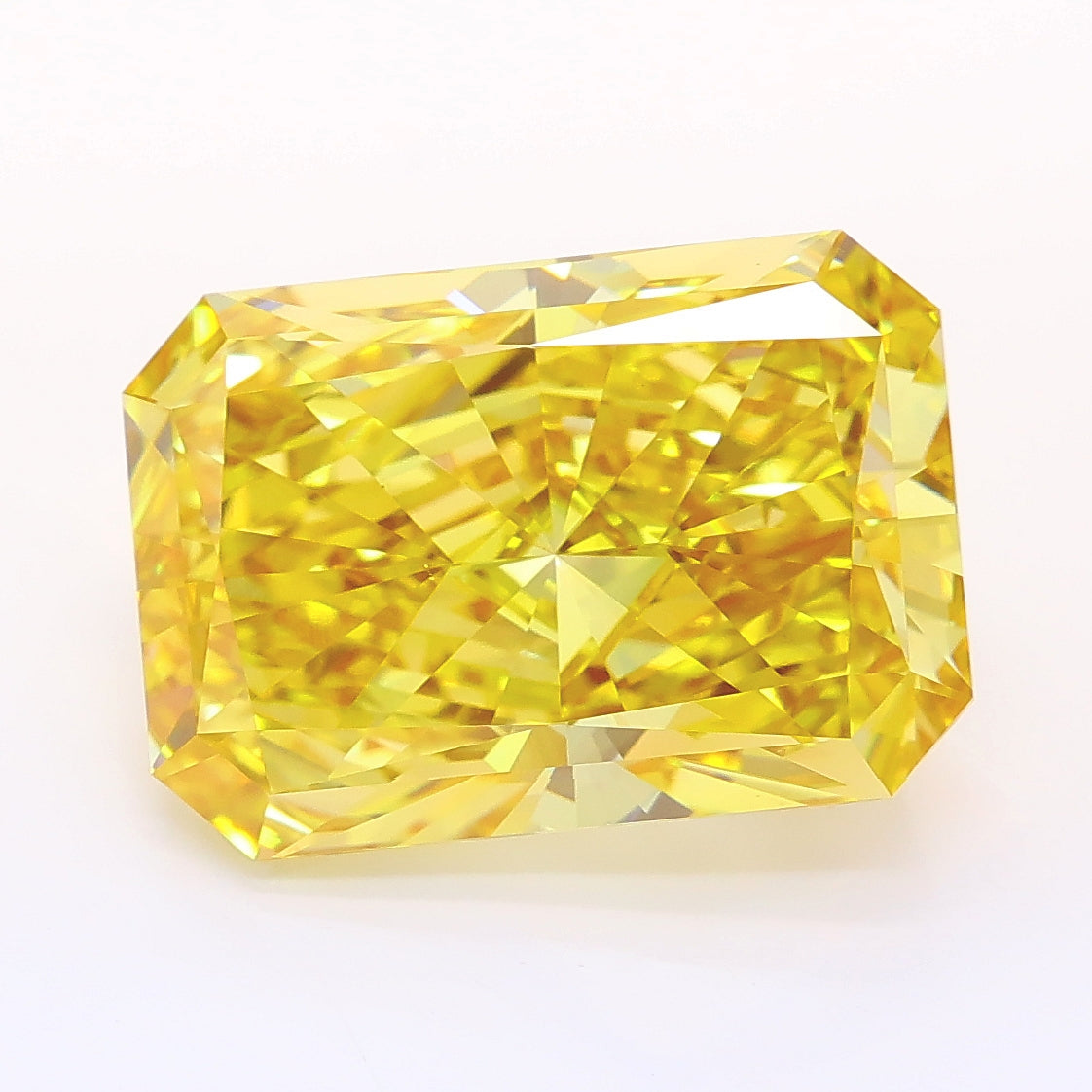 7.00 carat fancy vivid brownish yellow radiant lab grown diamond VS1 clarity