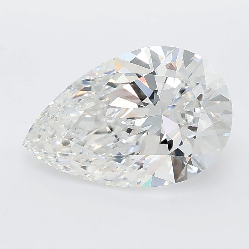 2.01 carat pear lab grown diamond E color VVS2 clarity
