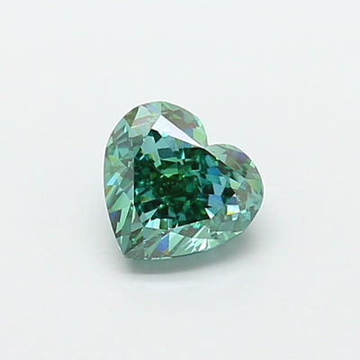 1.50 carat fancy vivid green heart lab grown diamond VS1 clarity