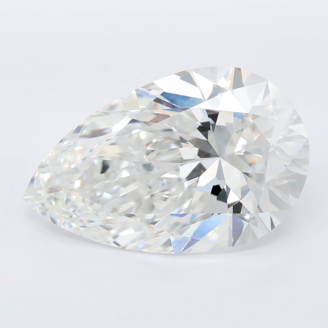 6.07 carat pear lab grown diamond E color VVS2 clarity