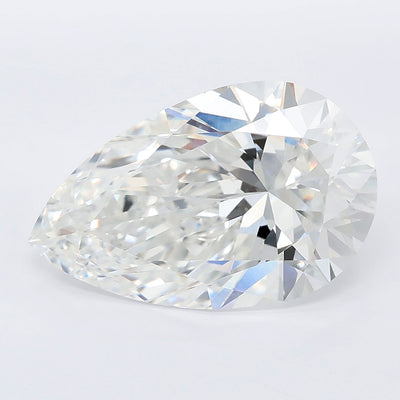 6.07 carat pear lab grown diamond E color VVS2 clarity