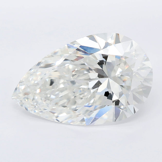 6.07 carat pear lab grown diamond E color VVS2 clarity