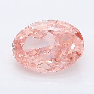 1.03 carat fancy vivid pink oval lab grown diamond VS2 clarity