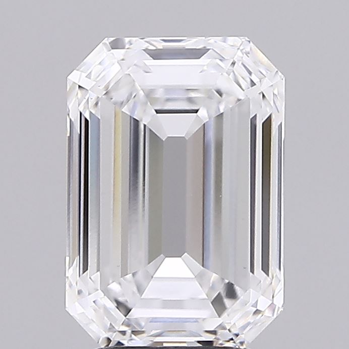 3.02 carat emerald lab grown diamond D color VS1 clarity