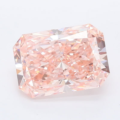 2.13 carat fancy vivid pink radiant lab grown diamond VS1 clarity
