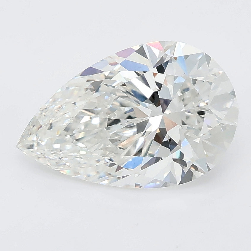 2.77 carat pear lab grown diamond E color VVS2 clarity