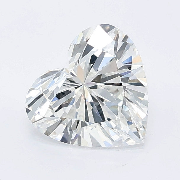 1.09 carat heart lab grown diamond E color VVS2 clarity