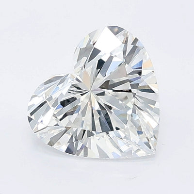 1.09 carat heart lab grown diamond E color VVS2 clarity