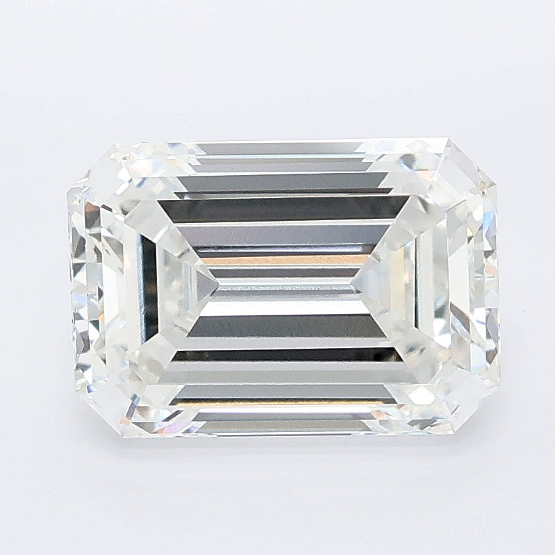 3.02 carat emerald lab grown diamond E color VVS2 clarity