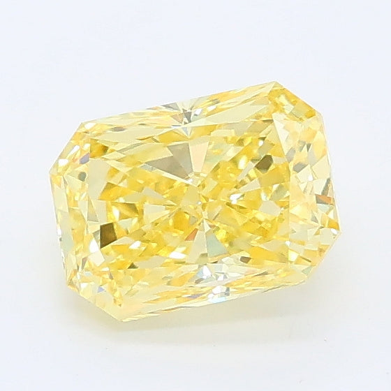 1.02 carat fancy intense yellow radiant lab grown diamond VVS2 clarity