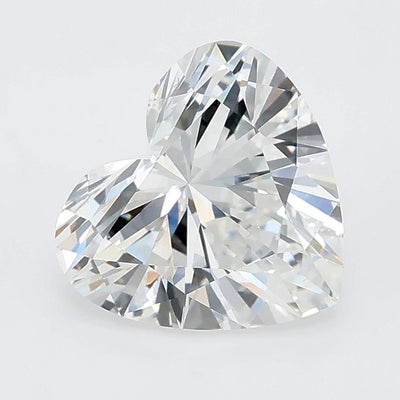 2.01 carat heart lab grown diamond D color VVS2 clarity