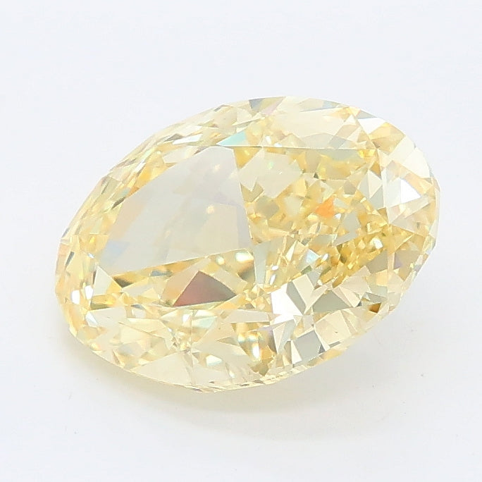 2.20 carat fancy yellow oval lab grown diamond VS1 clarity
