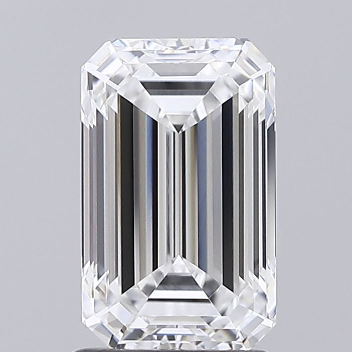 2.03 carat emerald lab grown diamond D color VS1 clarity